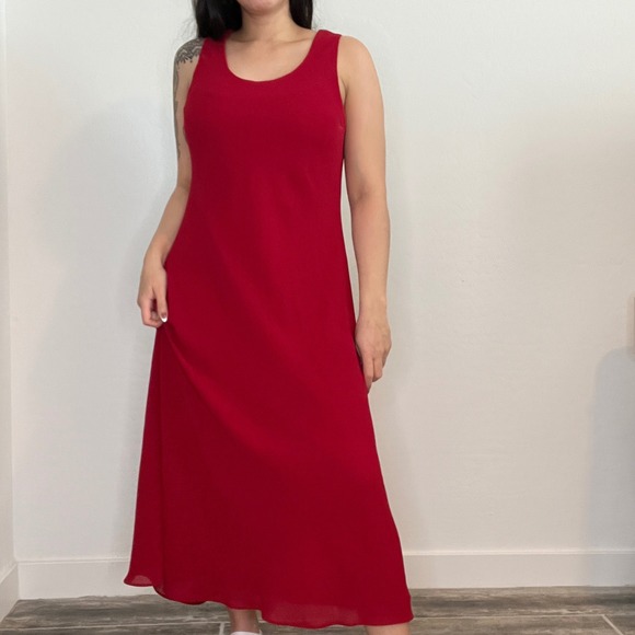 Studio I Petite Dresses & Skirts - Studio I Petite‎ Red Sleeveless Scoop Neck Maxi Dress